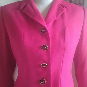 Kasper 2pc Fuschia Hot Pink Suit Size 4P